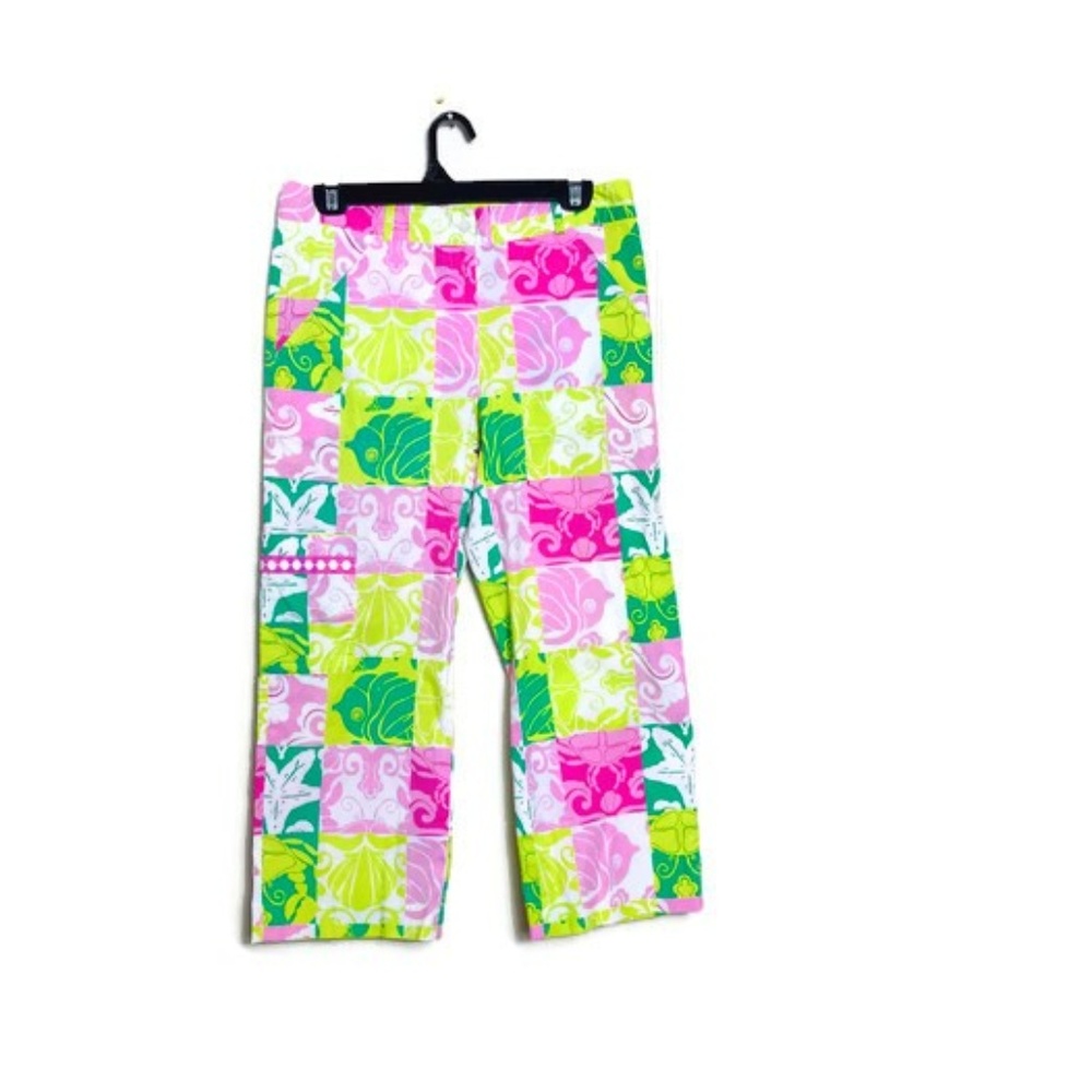 Lilly Pulitzer Paradise Patch Capris Sz 4